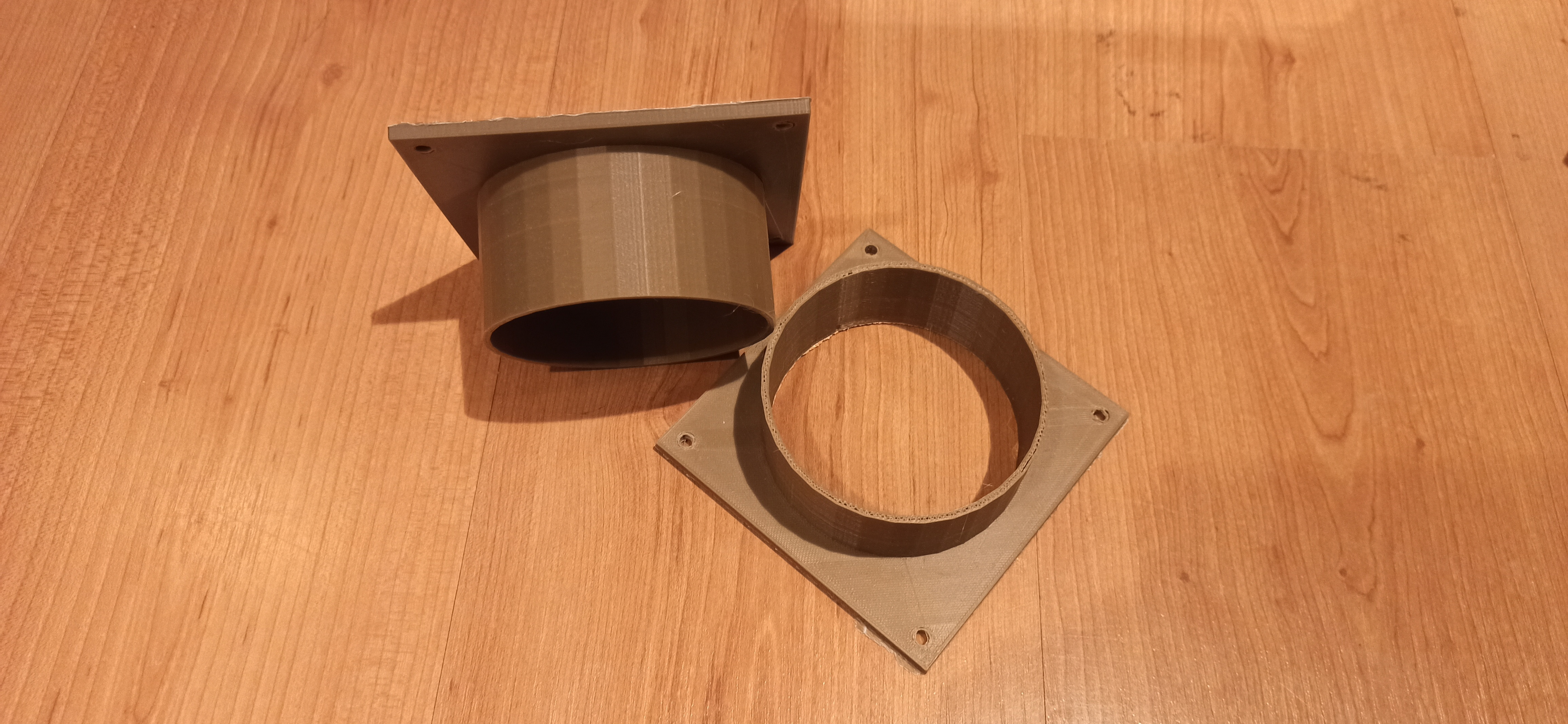 3D printed plastic flanges
