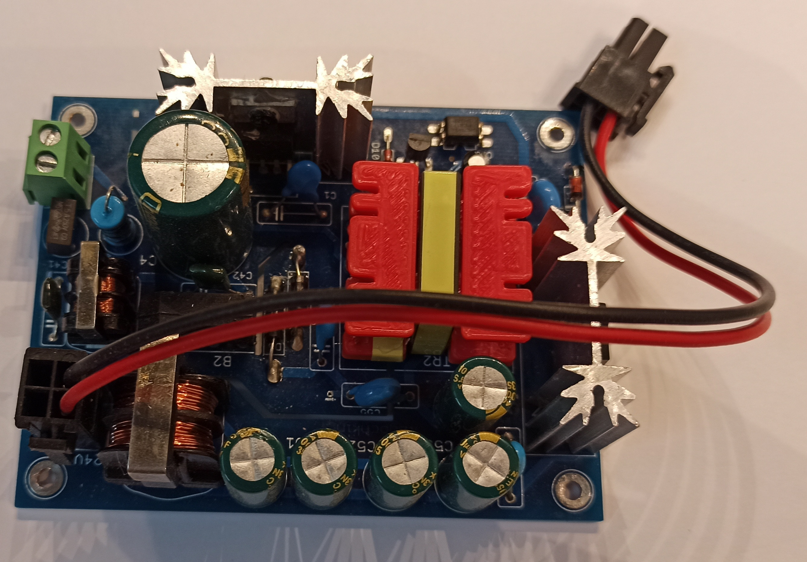 assembled power supply PCB